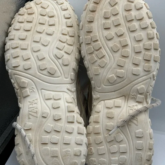 Zara Beige and Gray Athletic Sneakers - Picture 3 of 9